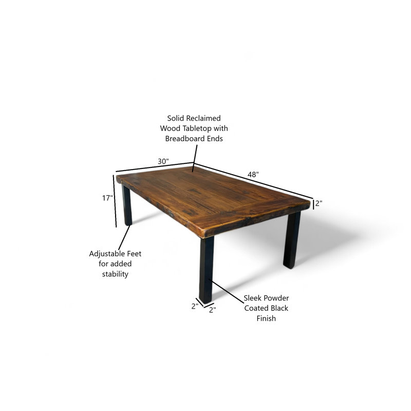 The Reclaimed Roots Coffee Table, 16.5" H x 30" L x 48" W
