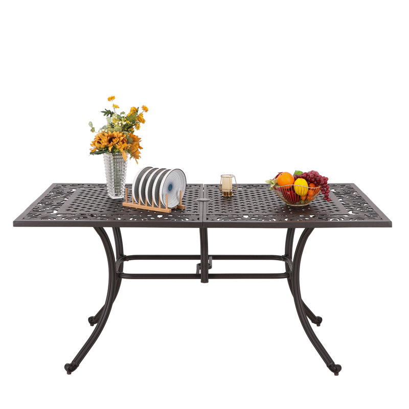 Carli Aluminum 63.6" Long Dining Table