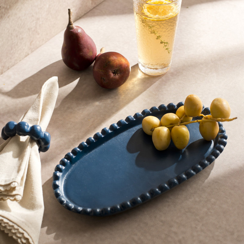 Raatriti Handcrafted Terracotta Oval Serving Platter