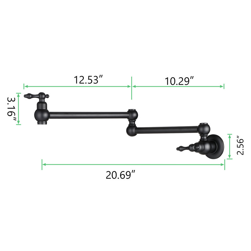 Pdpbath Kitchen Faucet, Matte Black