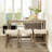 4-Piece Bar Table Set With Power Outlet, Dining Bar Table And Chairs Set,Bar Table Set With 3 Padded Stools For Living Room, Dining Room, Game Room