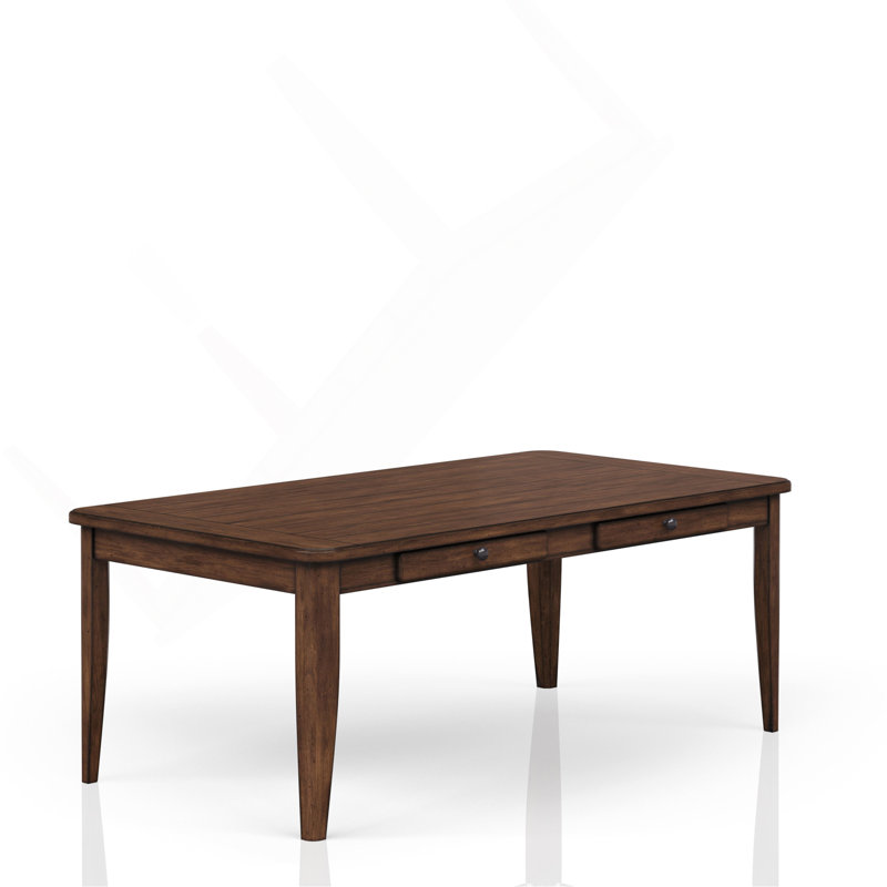 Table de salle à manger décontractée avec quatre tiroirs de rangement au fini brun