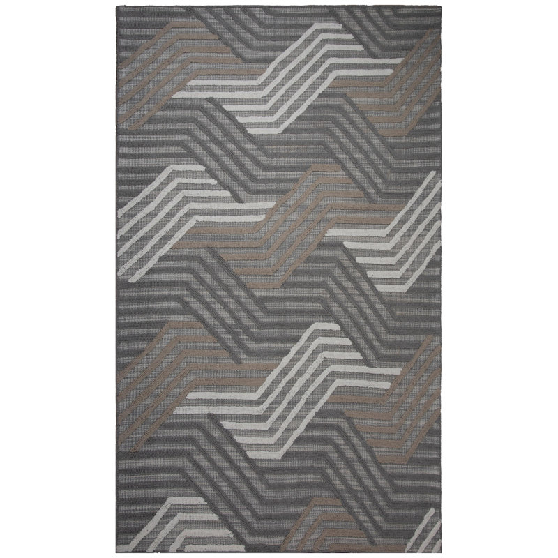 100% Wool Hand Tufted Area Rug, Rectangle 5' x 7' 6"