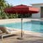 Parasol de terrasse à énergie solaire anti-décoloration résistant aux rayons UV de 10 pieds avec toit ventilé à 3 niveaux et lumières DEL pour un abat-jour de terrasse près de la piscine