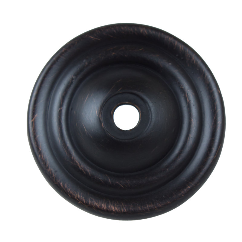 Contre-plaque ronde ronde à bouton d'armoire, Bronze huilé