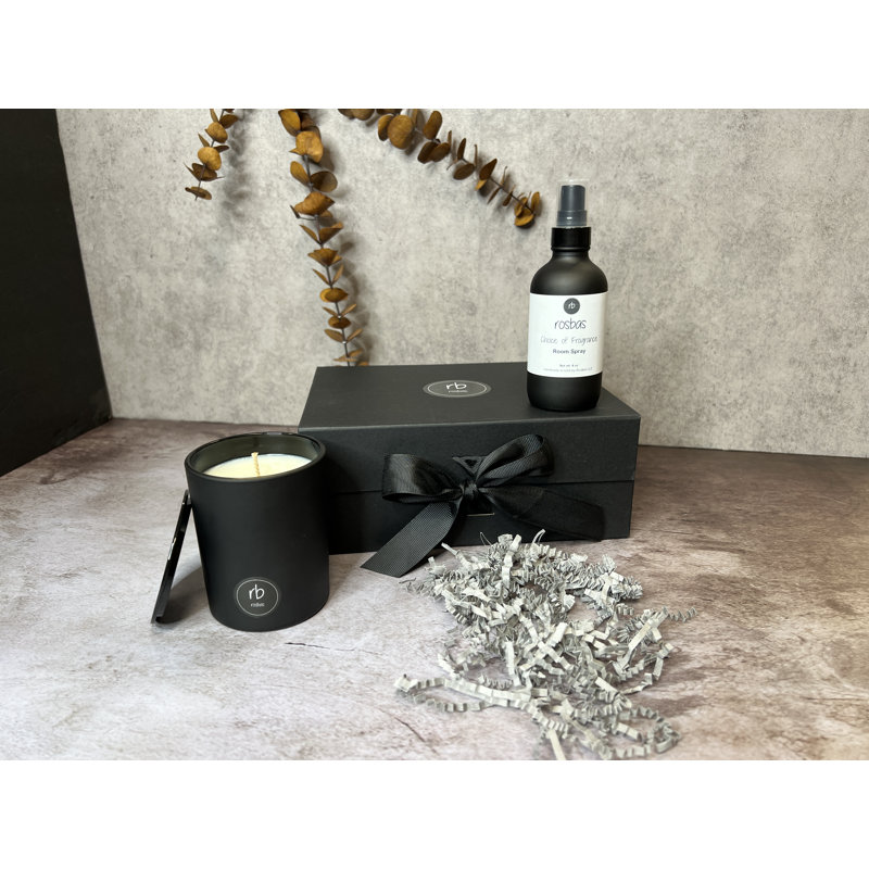 Ensemble d'ambiance et bougie, Cannelle / vanille