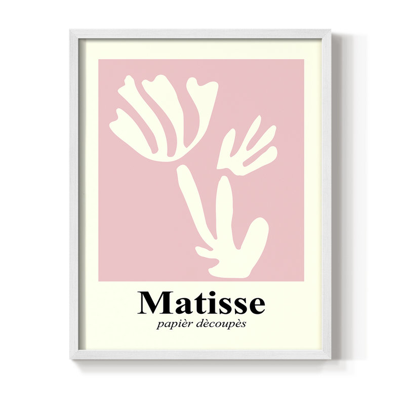 Matisse CECLIV, reproduction encadrée - bois massif, H 20 po x l 16 po, Blanc