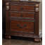 Table de chevet traditionnelle en bois avec tiroirs, finition cerisier élégante, parfaite pour le rangement et le style de la chambre à coucher