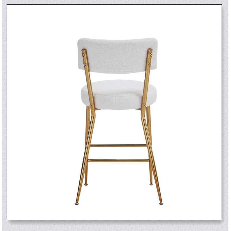 Tabouret de comptoir Mylhana, Beige