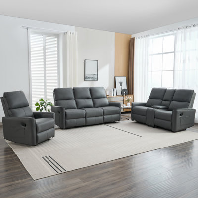 Elizabete Vegan Leather Reclining Sofa