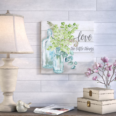 " Vintage Specimen Bottles: Love The Little Things " Painting Print