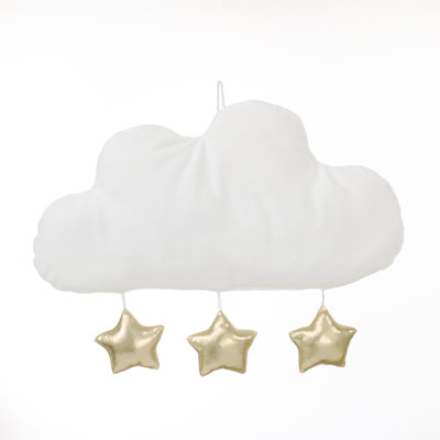 Décoration murale sculptures nuage avec étoiles 3d
