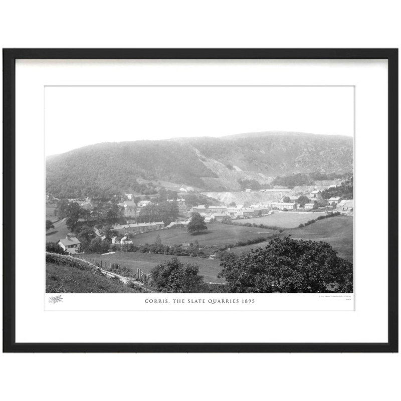 Corris, The Slate Quarries 1895 - Single Picture Frame Print, 28cm H x 36cm W x 2.3cm D