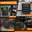 Armoire à outils roulante de 28 pouces à 5 tiroirs avec serrure à clé et trous de suspension