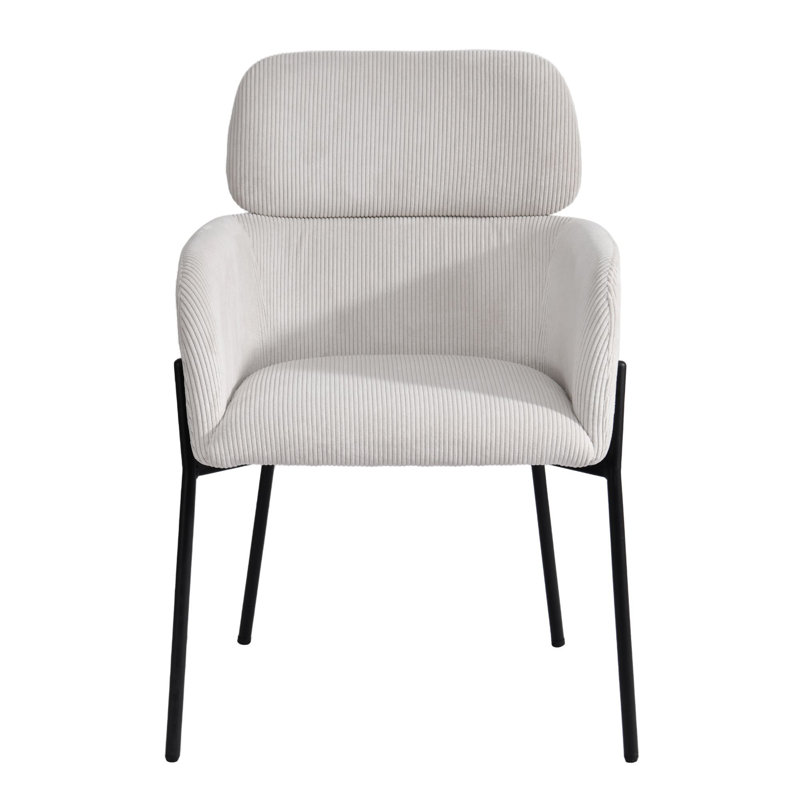 Chaise rembourrée Jezeniah, Blanc