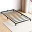Structure de lit plateforme en métal simple 14 po, conception silencieuse et silencieuse, support en acier robuste, rangement sous le lit, assemblage facile-422489543