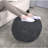 Cotton Upholstered Round Pouf Ottoman