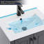 Ensemble de meuble-lavabo simple autoportant 24 po avec dessus en céramique et robinet économiseur d'eau Ameetha-402735066