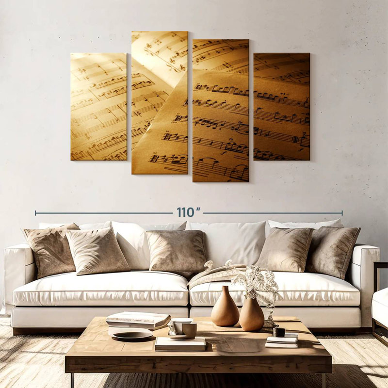 Abarca Printed Musical Notes, 54" H x 84" W