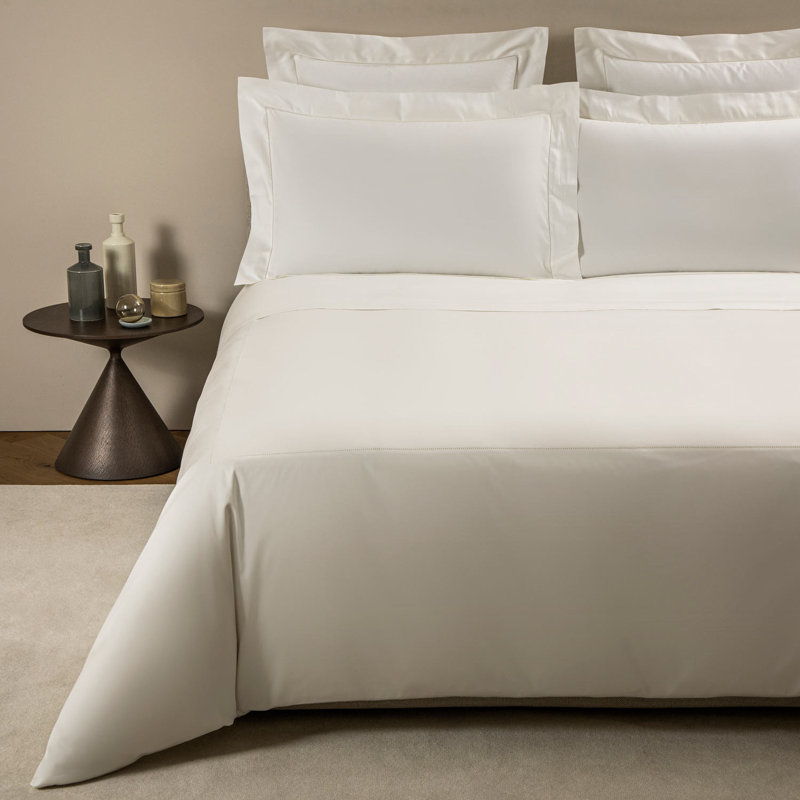 Single Ajour Duvet Cover, King Duvet Cover, Milk