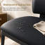 Chaise de salle à manger moderne en lin doux, gris clair / noir / brun-1736616546-1736616547