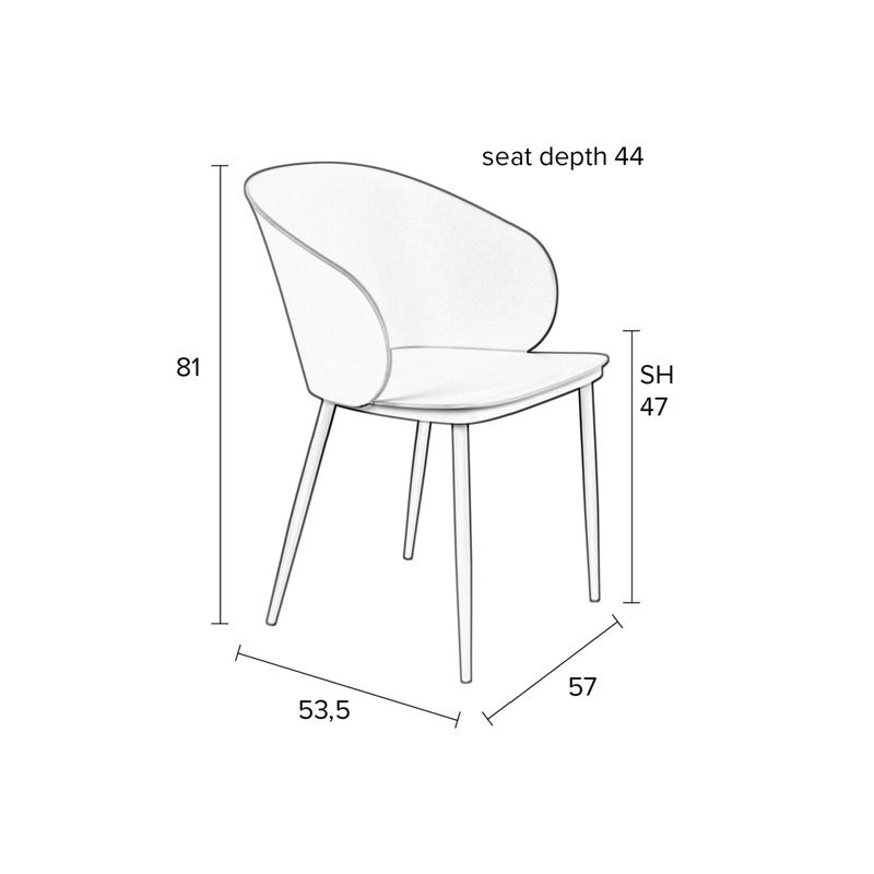 Gigi Arm Chair, Mint