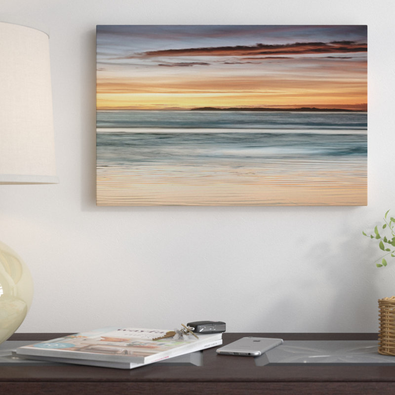 «Sea and Sky», reproduction sur toile, H 12 po x l 18 po x P 1,5 po, Toile tendue, Pas de tapis