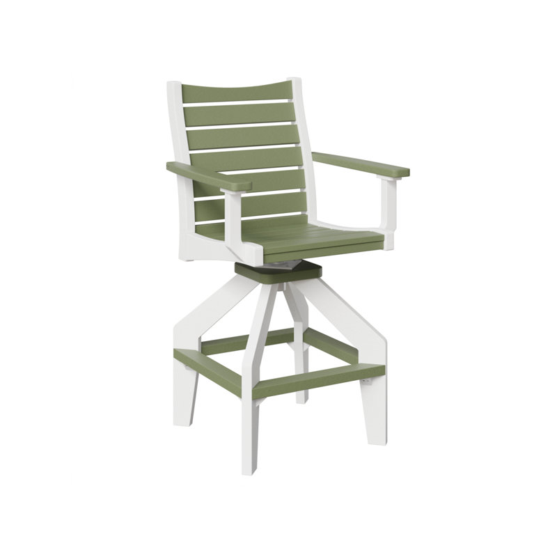 Chaise de bar pivotante Berlin Gardens Bristol, White/Sage