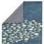 Tapis bleu / gris en laine / soie touffetée à la main Farley-2025365953