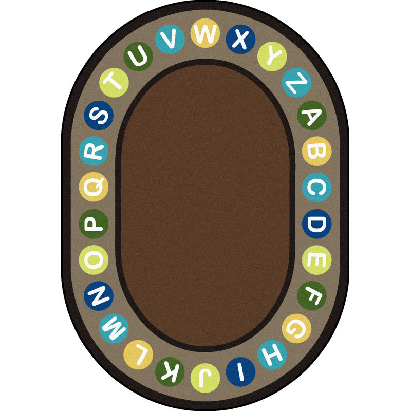 Tapis Diontray Kid Essentials Alphabet Spots, Ovale 7 pi 8 po x 10 pi 9 po