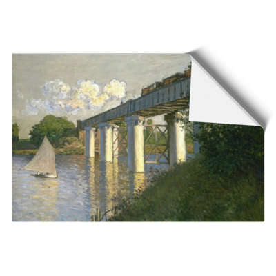 Railroad Bridge Argenteuil by Claude Monet - No Frame Painting