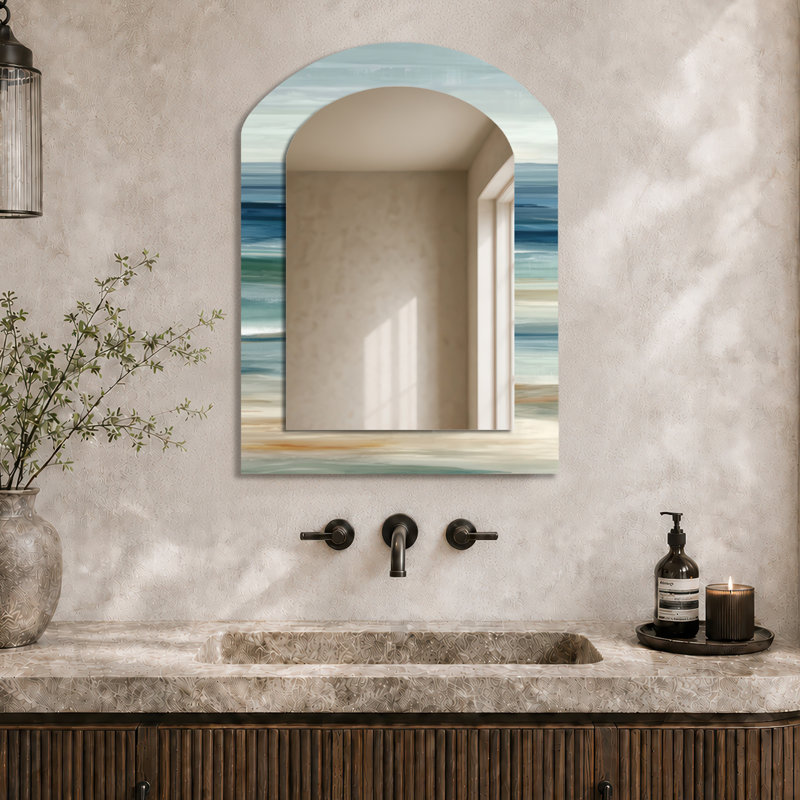 Miroir décoratif surdimensionné Coastal, 34" x 25"