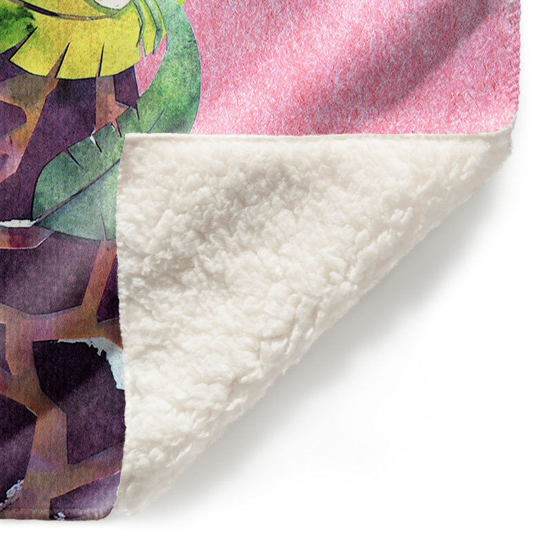  Couverture girafe, 68 po x 80 po, Rose clair