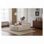 Très grande chaise longue en velours côtelé Corduroy avec 3 coussins décoratifs et accoudoirs larges, aucun assemblage requis-1562124626