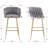 Swivel Upholstered Bar Stools Velvet Counter Stools with Metal Frame (Set of 2)-462050585