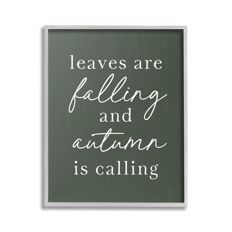 "Leaves are Falling", art de la giclée par lettré et doublé, Estampe numérique Farmhouse, H 20 po x l 16 po
