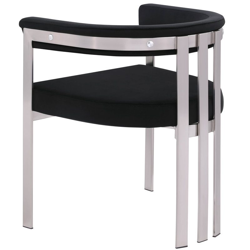 Fauteuil en velours Marcello Kenlea, Velours noir