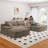 Boneless Boneless Couch,Modular U-Shaped Sectional Sofa,106-Inch 4-Seater Chaise Lounge With Reversible Design, Striped Corduroy Fabric In BLACK – Customizable Living Room Or Bedroom Couch, Freely Configurable Layout.-1338814377-1338814379