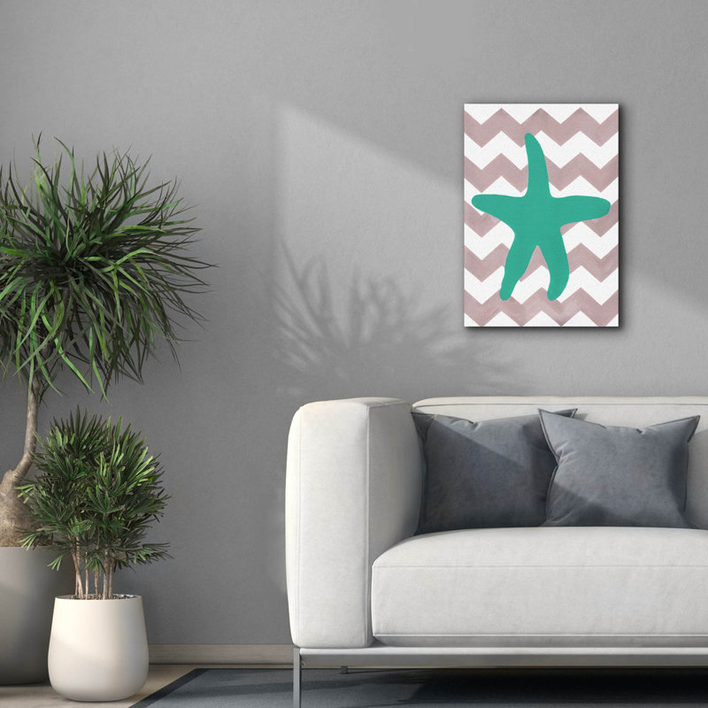 «Starfish» par Artpoptart, art mural sur toile, H 26 po x l 18 po x P 0,75 po