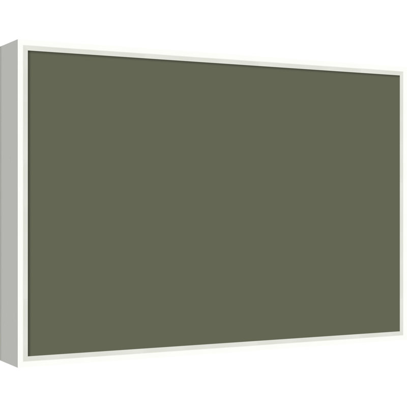 Tableau magnétique en tissu encadré, 37 x 25 cm, motif bois flotté olive, pour l'organisation murale, Blanc Lucie