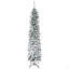 Arbre de Noël artificiel enneigé 6 pi de hauteur 6 pi, arbre de Noël mince avec branches réalistes et 395 pointes