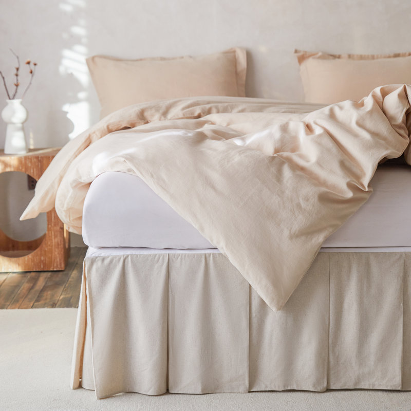 Jupe de lit plissée en lin français, Grand lit, Linen, 18