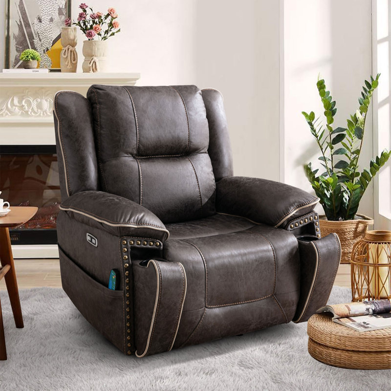 40.2'' Wide Power Lift Recliner Chair with Heat & Massage - Dual Motor Electric Recliner, Adjustable Headrest, Easy Assembly for Elderly & Living Room