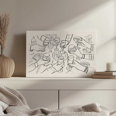 Reproduction d'art sur toile «Dinner Party» par Victoria Barnes