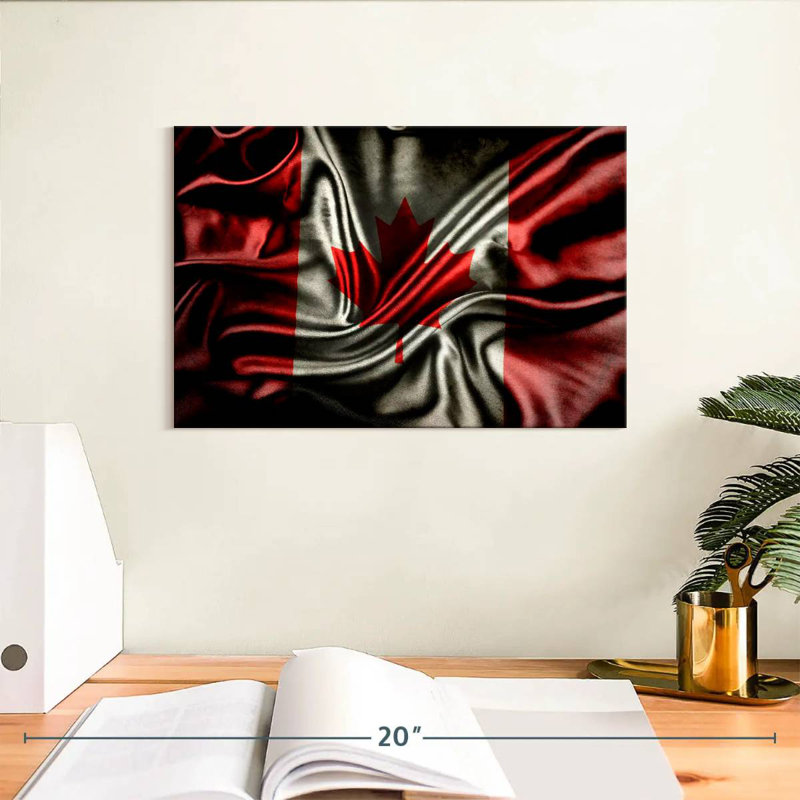 Borges Dark Canada Flag, 8" H x 12" W