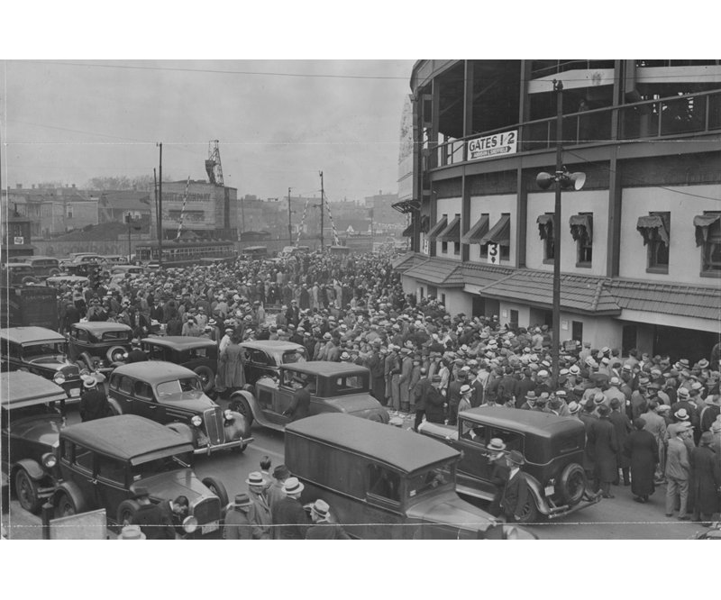 Wrigley Field - rétro, H 16 po x l 24 po
