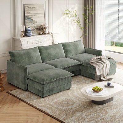 Ensemble de canapé en U surdimensionné à assise profonde