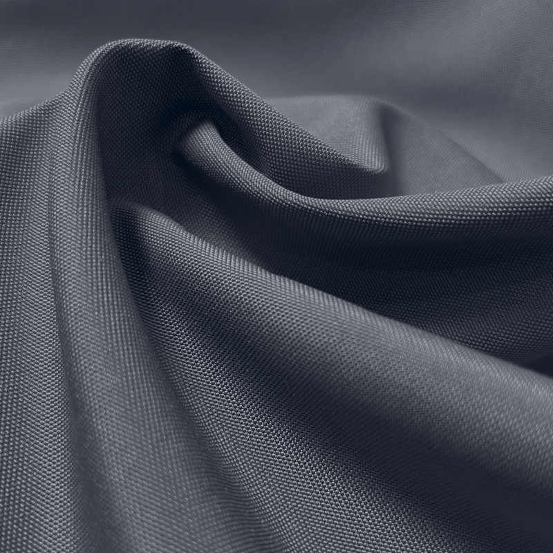 Parasol en porte-à-faux carré en tissu de 10 pi avec base et lumières douces changeantes de 10 pi, gris graphite, Gris foncé