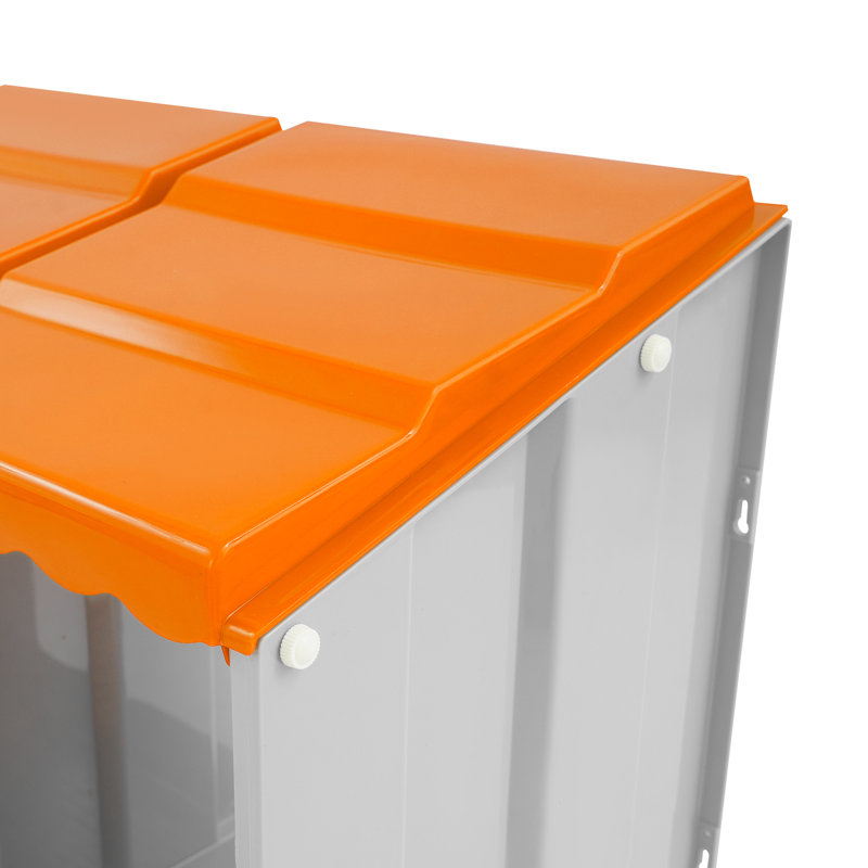 5-Compartment Chicken Nesting Box, Orange