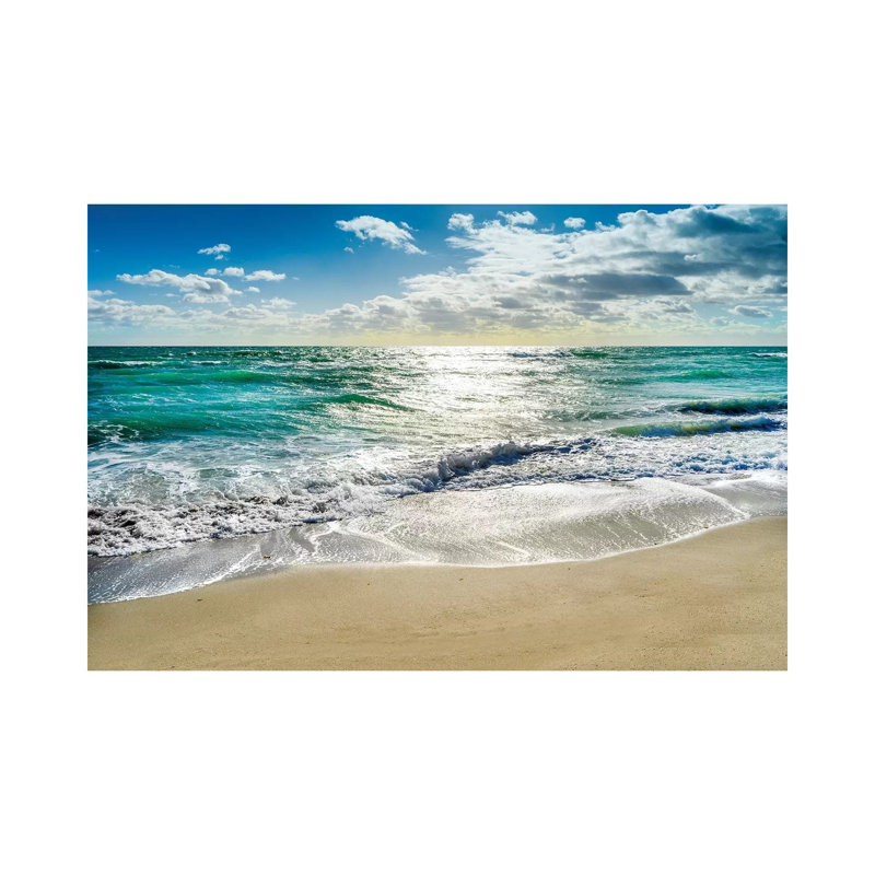«Silent Beach Waves Hollywood Florida» par Susanne Kremer - reproduction de photo, Aucun mat, H 32 po x l 48 po x 1,5 po